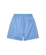 ALL OVER LOGO BLUE SWIM SHORTS