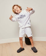 CLASSIC KIDS SHORTS EMBROIDERY WHITE/NAVY