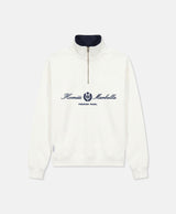 PREMIER PADEL CREST EMBROIDERED HALF ZIPPER VINTAGE WHITE