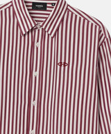 STRIPES SHIRT POPELIN BURGUNDY