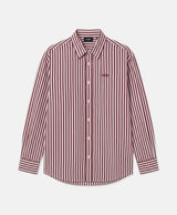 STRIPES SHIRT POPELIN BURGUNDY