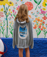 VIDEOGAME 6.0 KIDS ZIPPER HOODIE VINTAGE LIGHT GREY