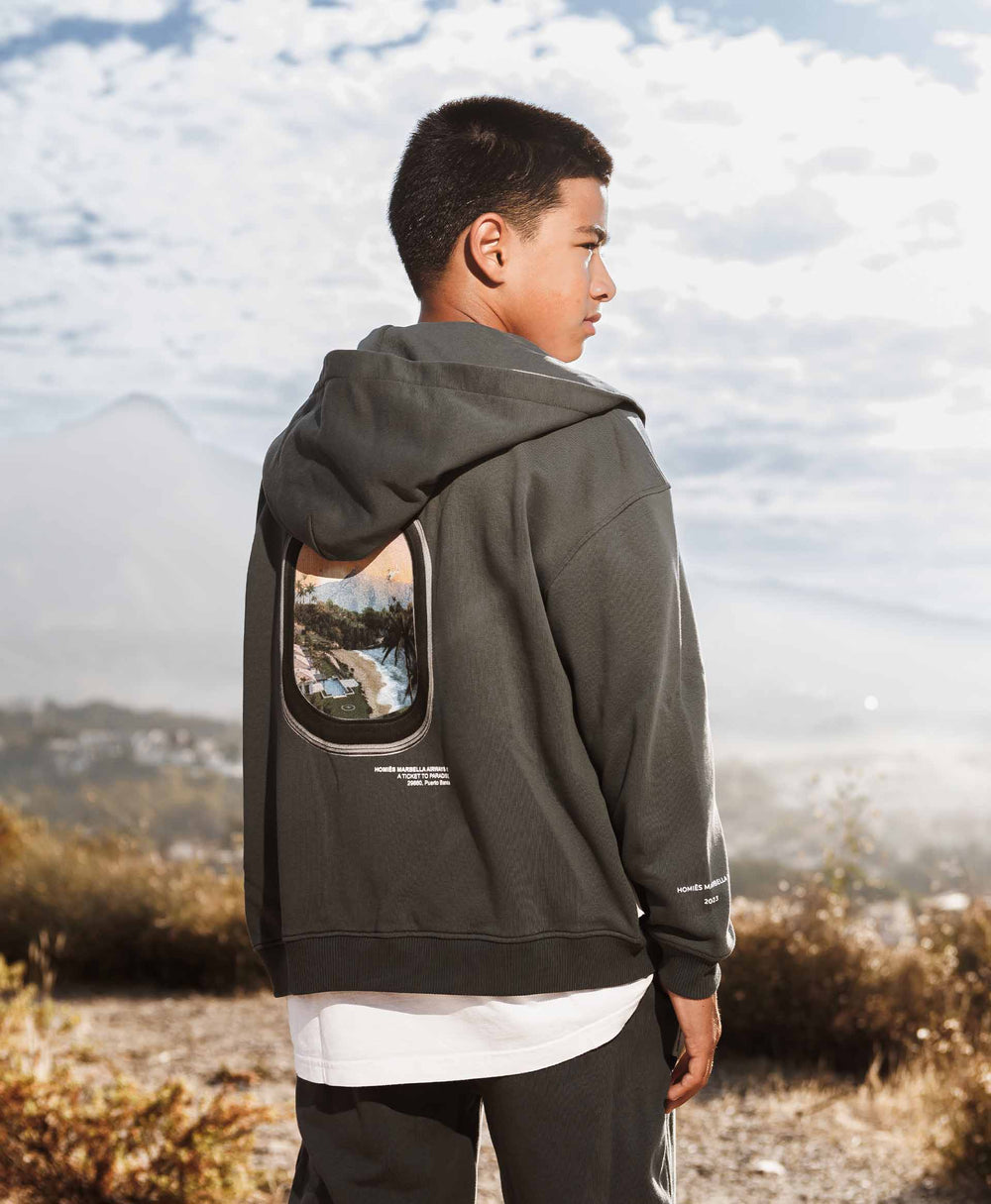 VIDEOGAME 4.0 KIDS ZIPPER HOODIE VINTAGE GREY