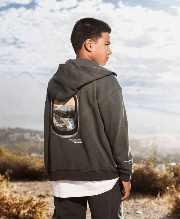 VIDEOGAME 4.0 KIDS ZIPPER HOODIE VINTAGE GREY