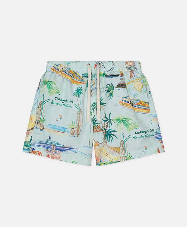 ALL OVER PRINT KIDS SWIM SHORTS
