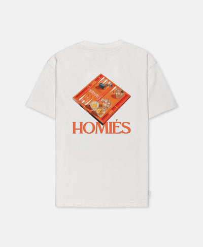 BACKGAMMON T-SHIRT VINTAGE WHITE