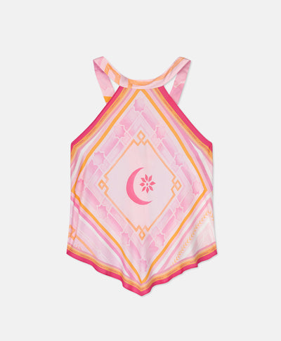 BANDANA WOMAN HALTER TOP PINK