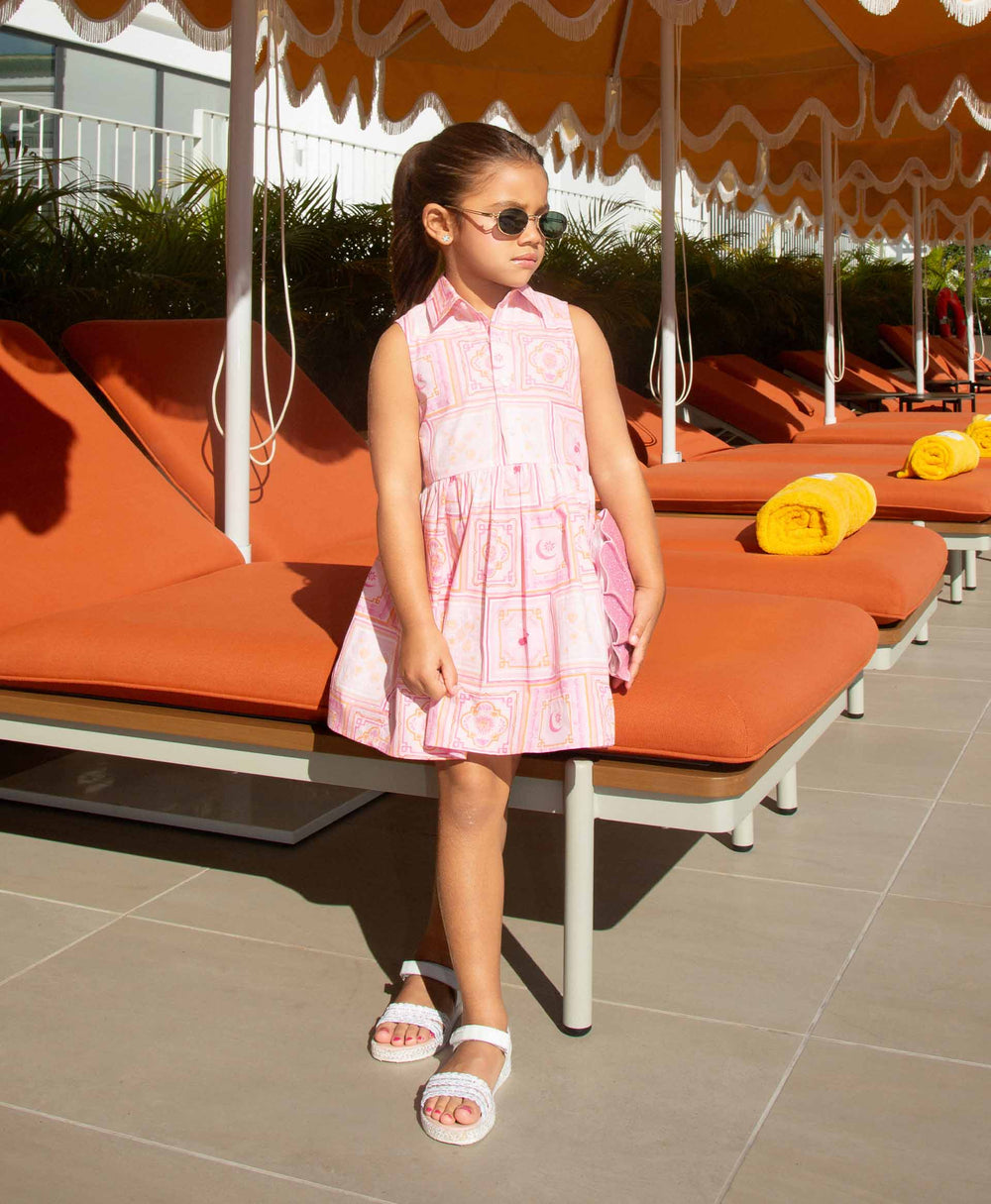 BANDANA DRESS PINK GIRLS