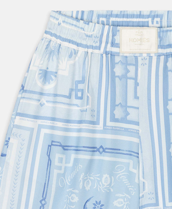 BANDANA SHORTS CELESTE