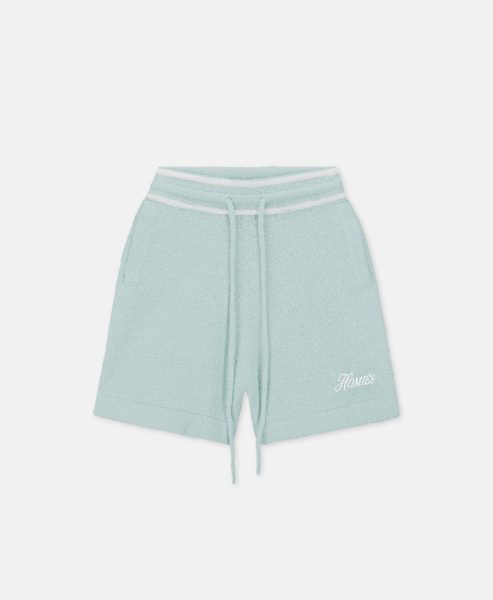 HOMIÉS BOUCLE KIDS SHORTS VINTAGE TEAL