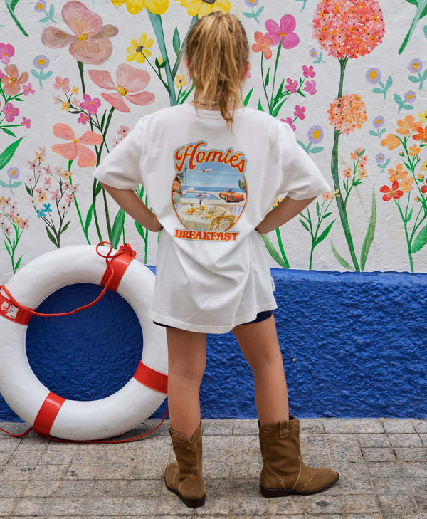 HOMIÉS BREAKFAST KIDS T-SHIRT VINTAGE WHITE