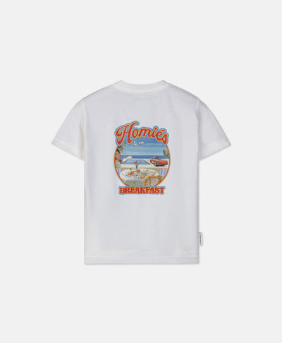 HOMIÉS BREAKFAST KIDS T-SHIRT VINTAGE WHITE