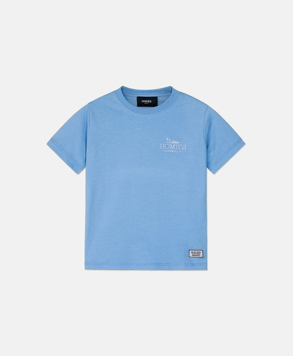 CLASSIC KIDS T-SHIRT EMBROIDERY LIGHT BLUE