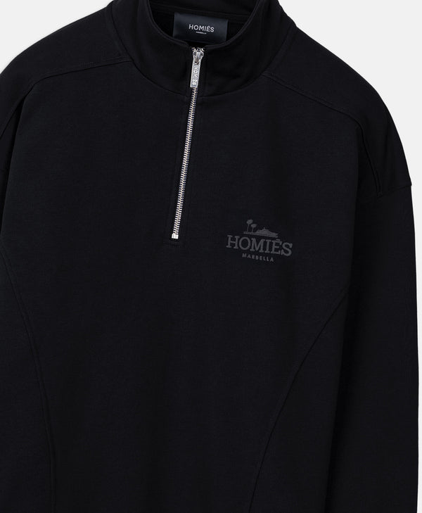 CLASSIC HALF ZIPPER RUBBER BLACK