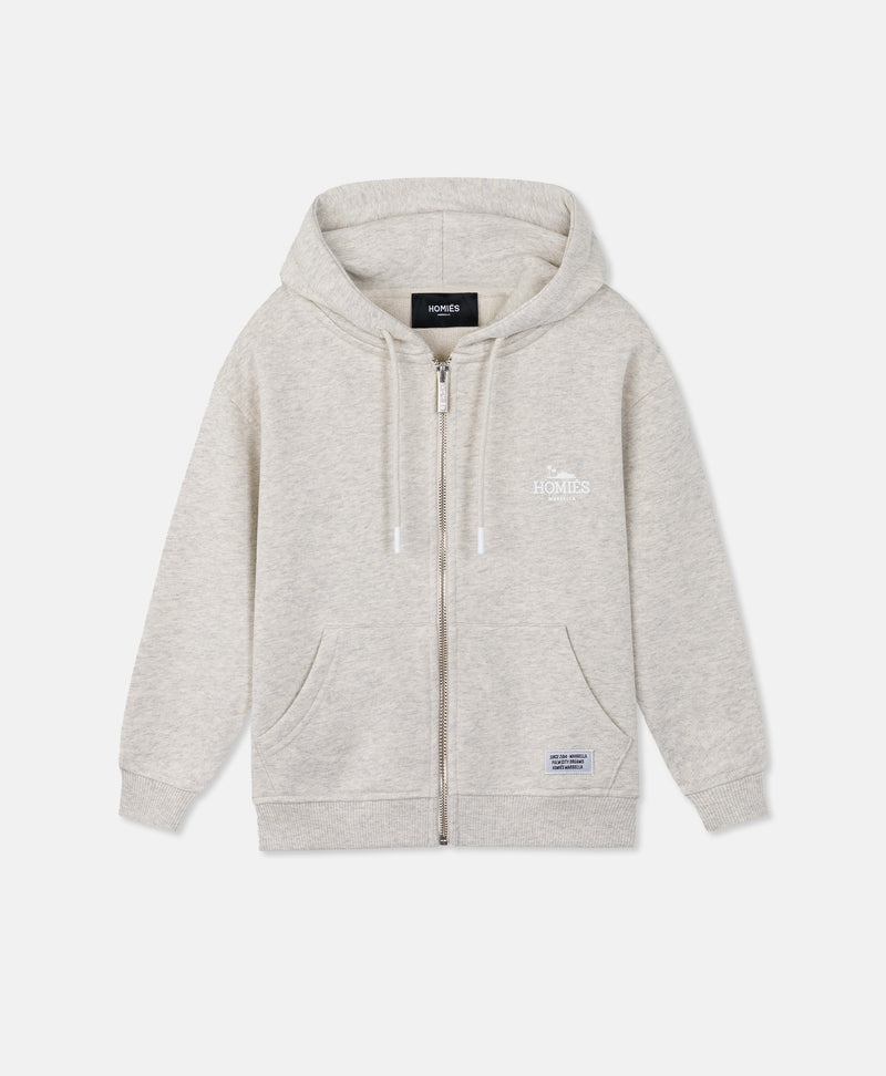 CLASSIC KIDS ZIPPER HOODIE MELANGE