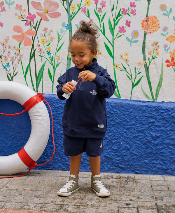 CLASSIC KIDS HALF ZIPPER DARK NAVY