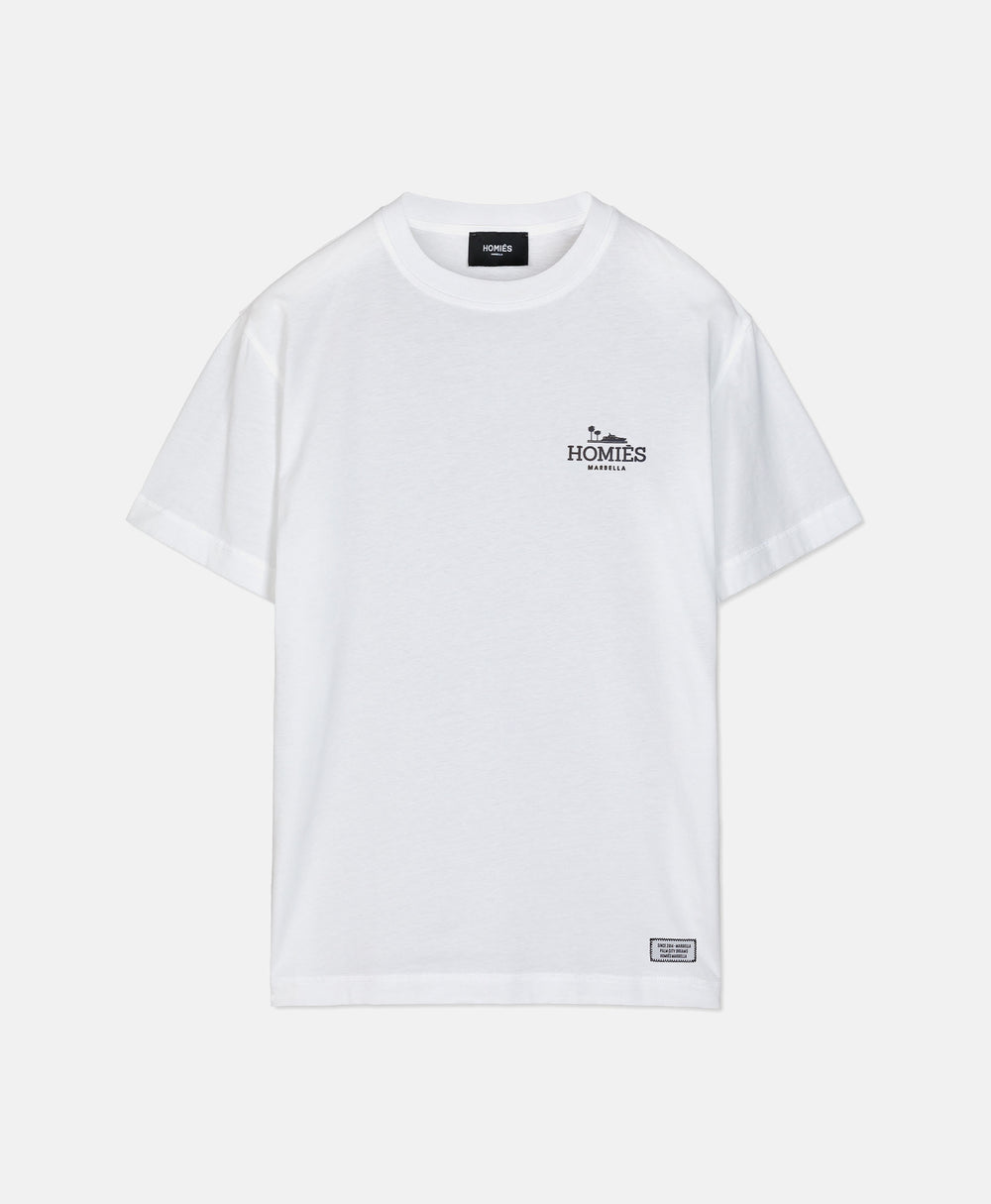 CLASSIC T-SHIRT RUBBER WHITE SMALL LOGO