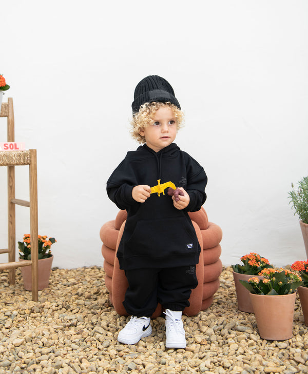 CLASSIC KIDS HOODIE RUBBER BLACK