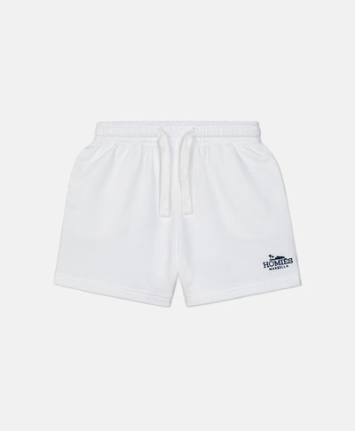 CLASSIC KIDS SHORTS EMBROIDERY WHITE/NAVY