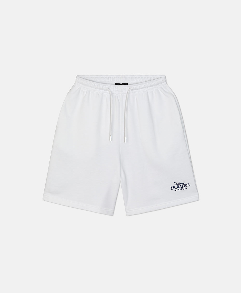 CLASSIC SHORTS EMBROIDERY WHITE/NAVY