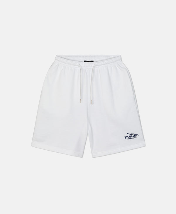 CLASSIC SHORTS EMBROIDERY WHITE/NAVY