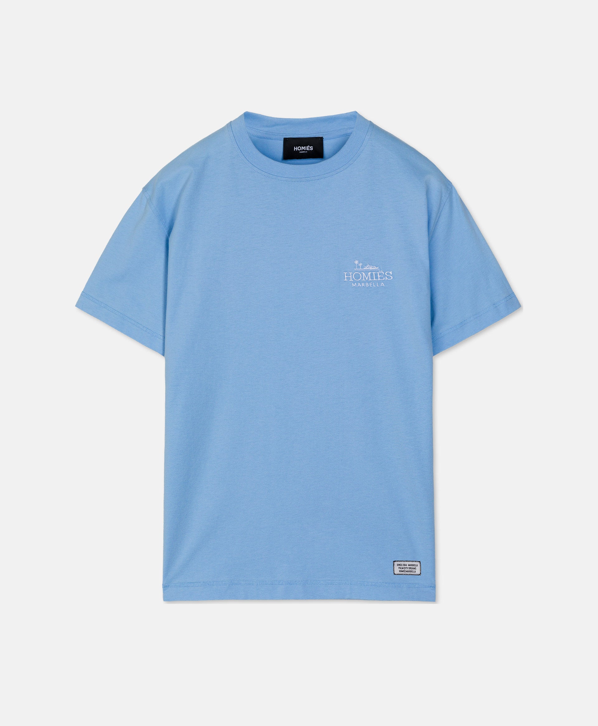 CLASSIC T-SHIRT EMBROIDERY LIGHT BLUE – HOMIESMARBELLA