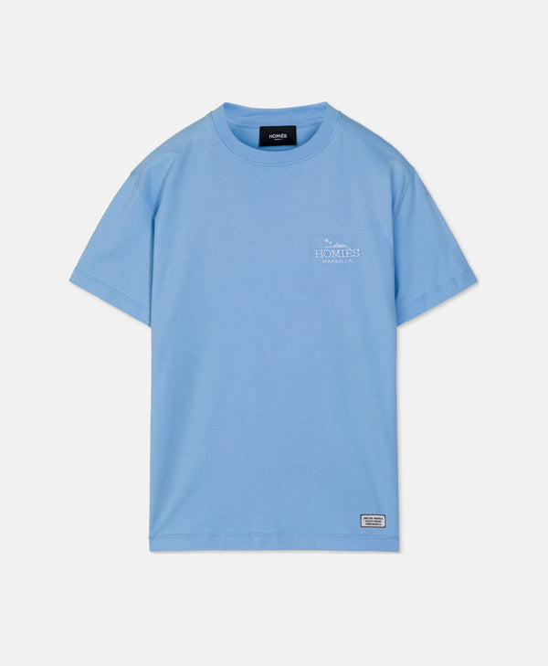 CLASSIC T-SHIRT EMBROIDERY PLACID BLUE