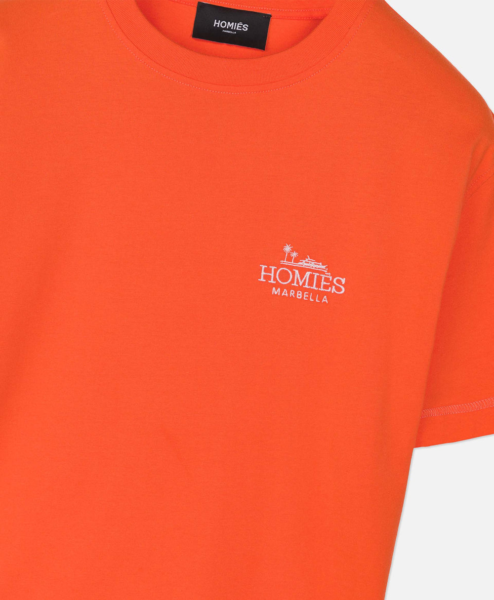 CLASSIC T-SHIRT EMBROIDERY RED/WHITE