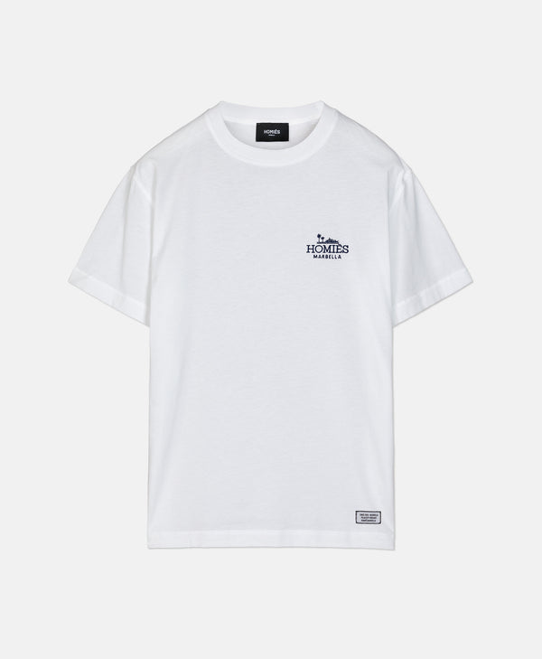CLASSIC T-SHIRT EMBROIDERY WHITE/NAVY