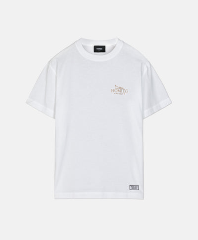 CLASSIC T-SHIRT EMBROIDERY WHITE/SAND