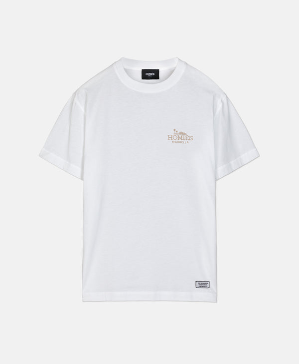 CLASSIC T-SHIRT EMBROIDERY WHITE/SAND