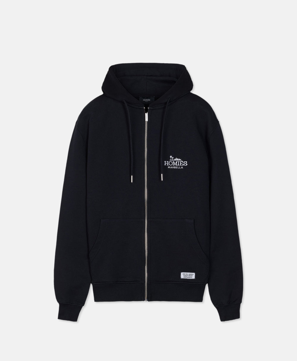 CLASSIC ZIPPER HOODIE BLACK
