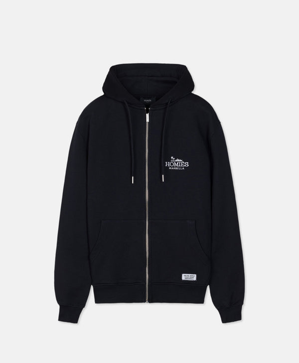 CLASSIC ZIPPER HOODIE BLACK