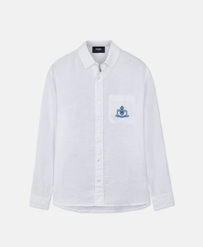 HOMIÉS DOLPHIN SPIRIT LINEN SHIRT VINTAGE WHITE