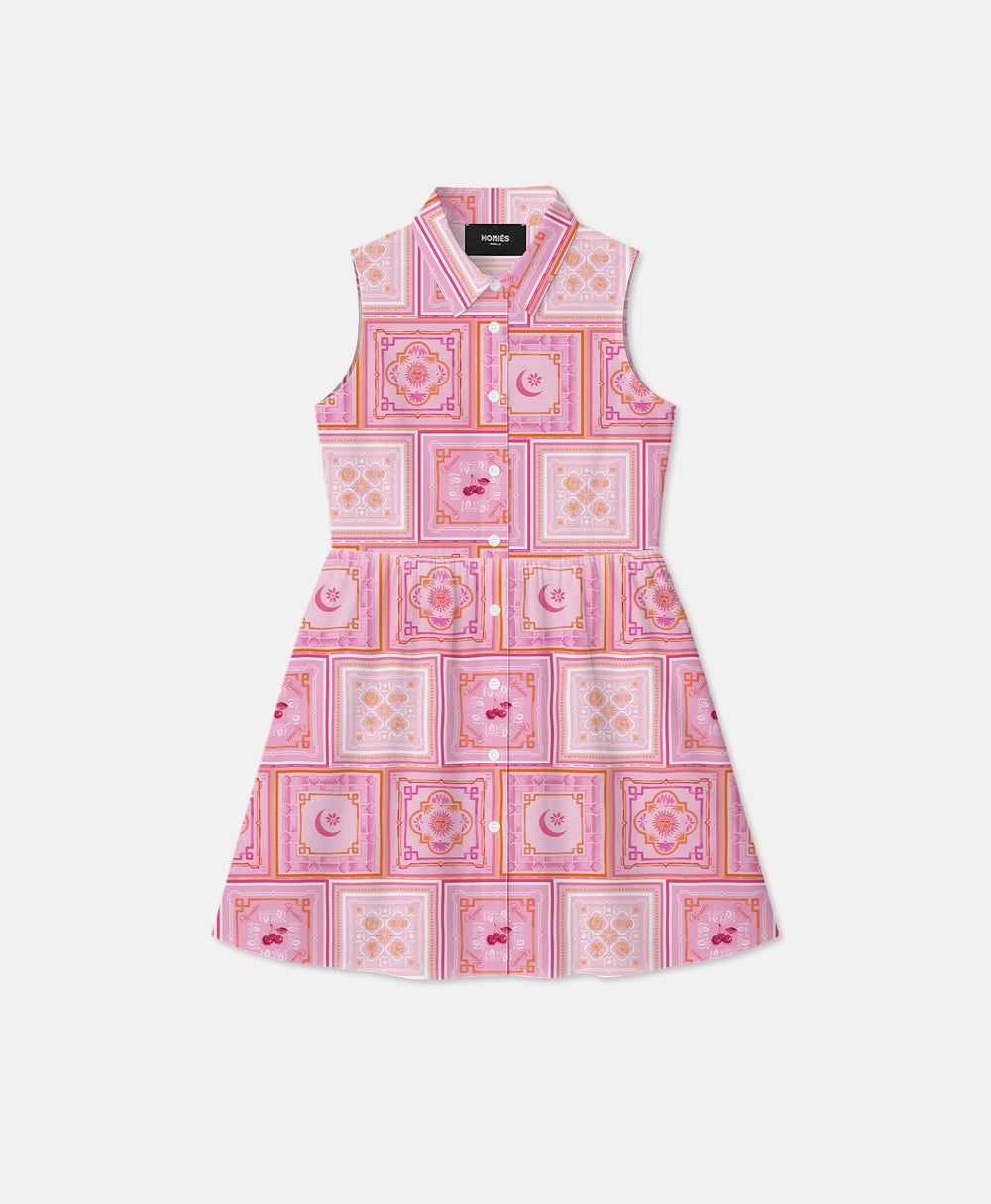 BANDANA DRESS PINK GIRLS