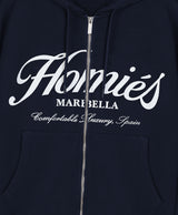 HOMIÉS ESSENTIALS ZIPPER HOODIE NAVY