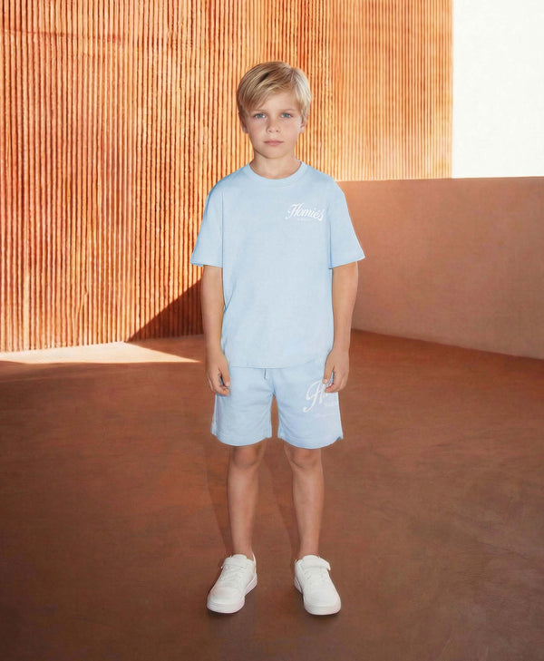 HOMIÉS ESSENTIALS KIDS SHORTS LIGHT BLUE