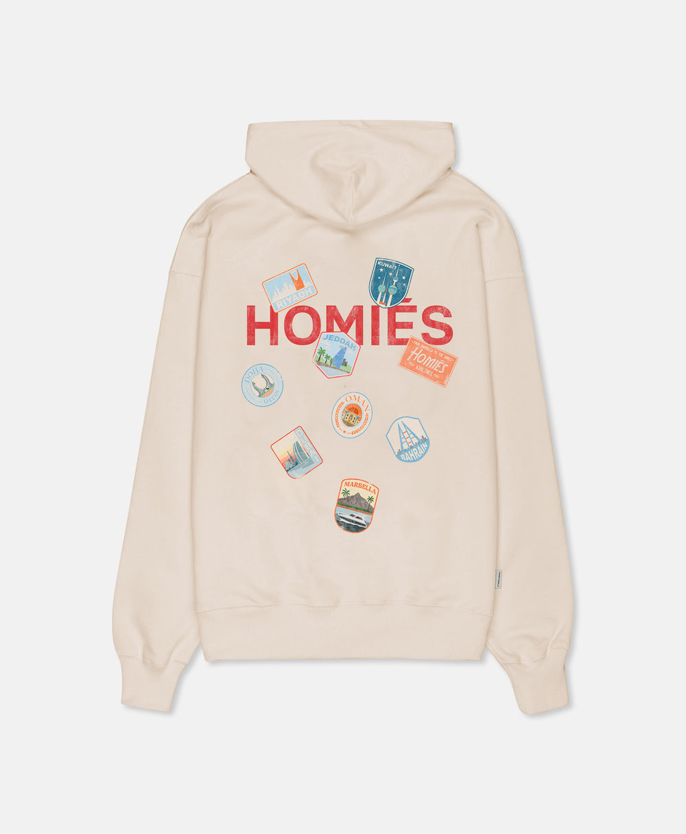 GCC PATCH HOODIE BEIGE