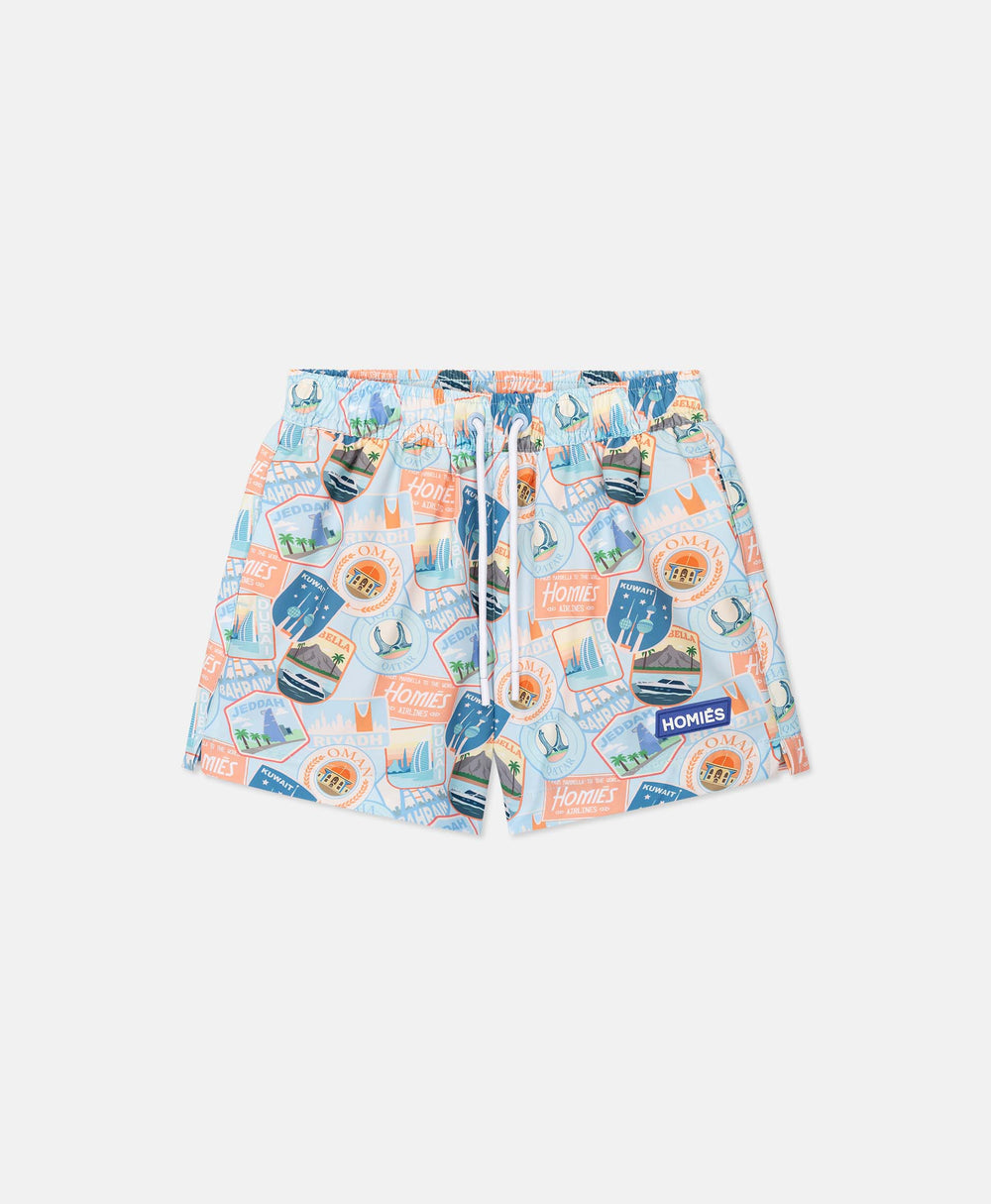 GCC ALL OVER PATCH KIDS SWIM SHORT