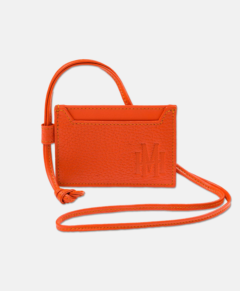NECK HANGING CARD HOLDER ORANGE MORE MONEY