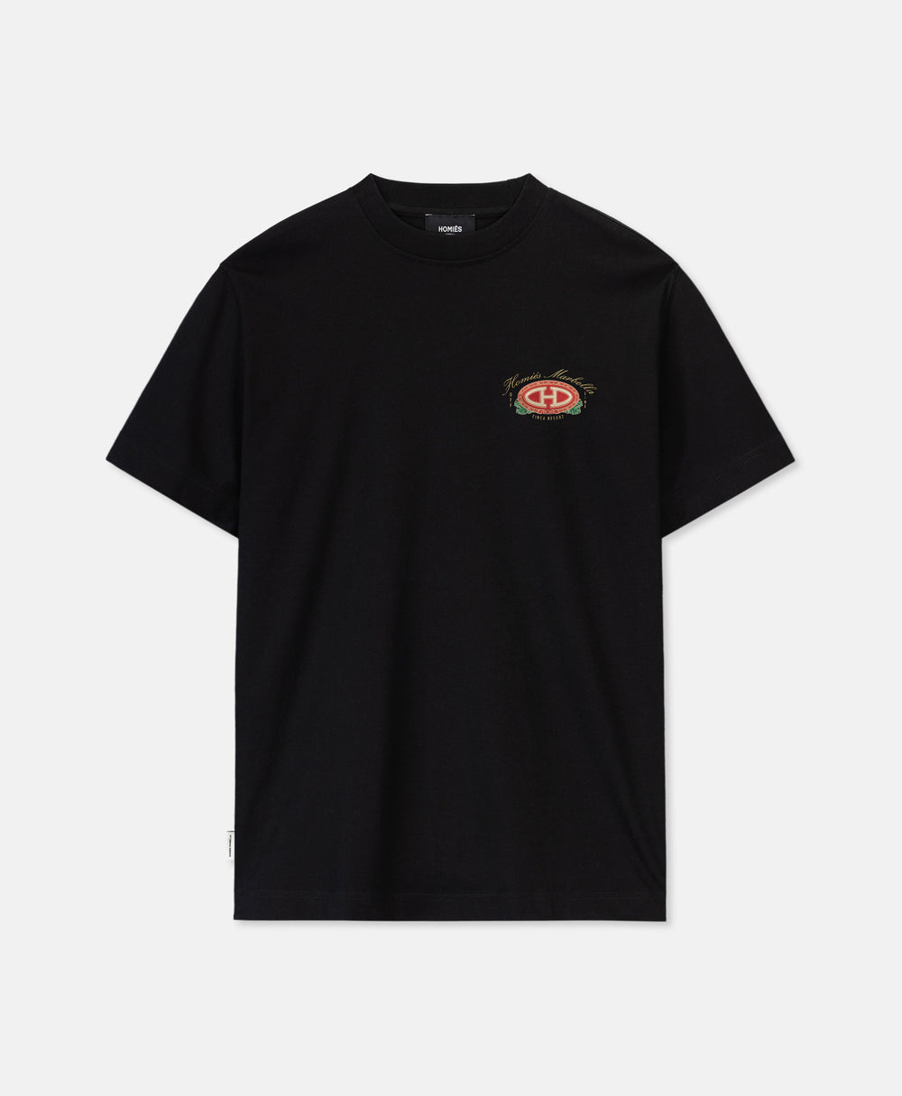 HERITAGE EMBROIDERED T-SHIRT BLACK