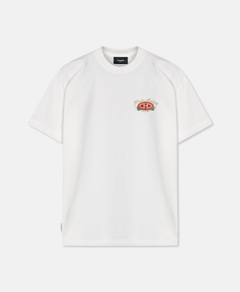 HERITAGE EMBROIDERED T-SHIRT VINTAGE WHITE