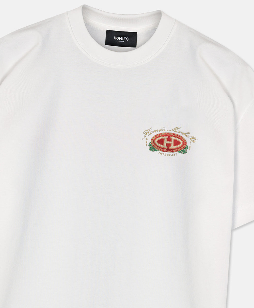 HERITAGE EMBROIDERED T-SHIRT VINTAGE WHITE