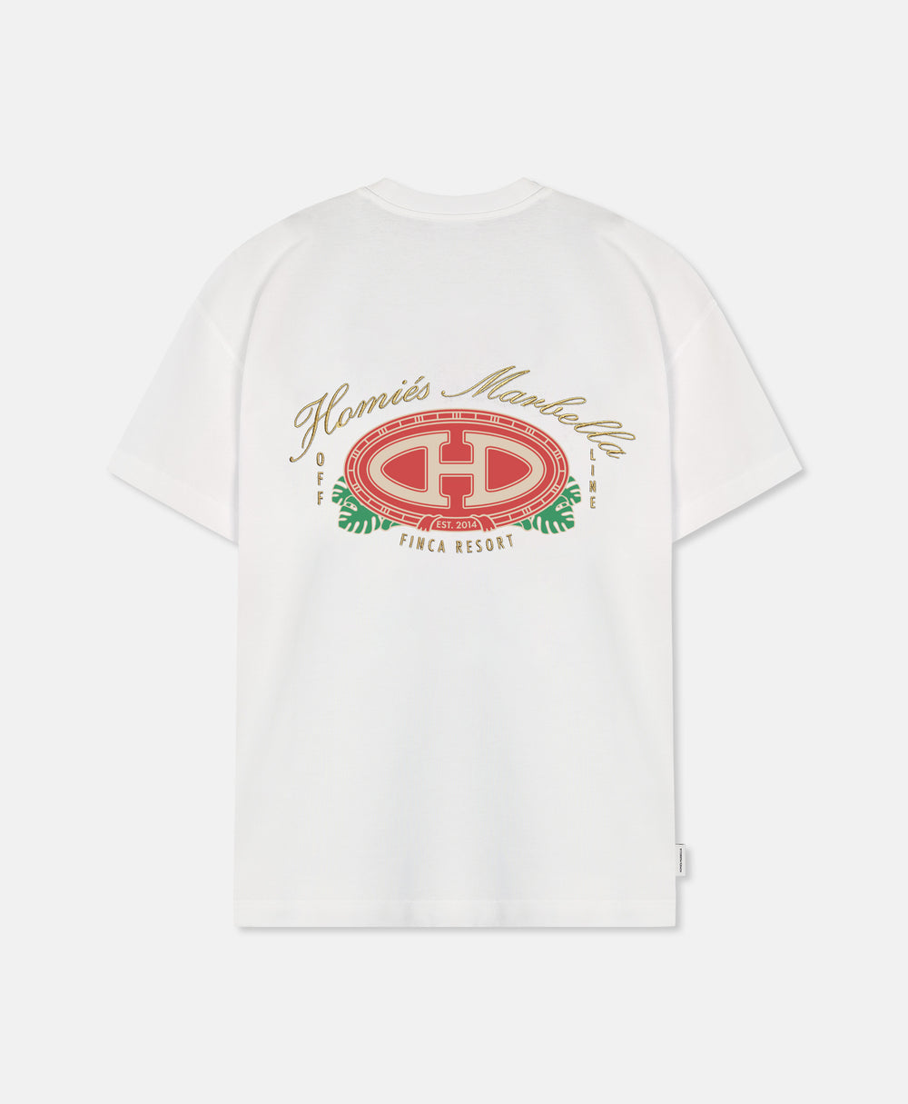 HERITAGE EMBROIDERED T-SHIRT VINTAGE WHITE