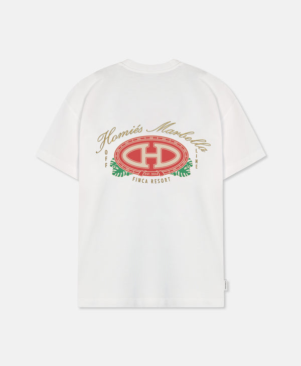 HERITAGE EMBROIDERED T-SHIRT VINTAGE WHITE