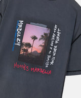 HOLIDAY PALMS T-SHIRT VINTAGE GREY