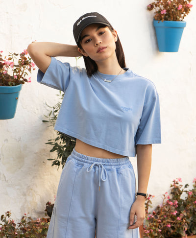 HOMIÉS CLUB WOMAN CROP TOP LIGHT BLUE