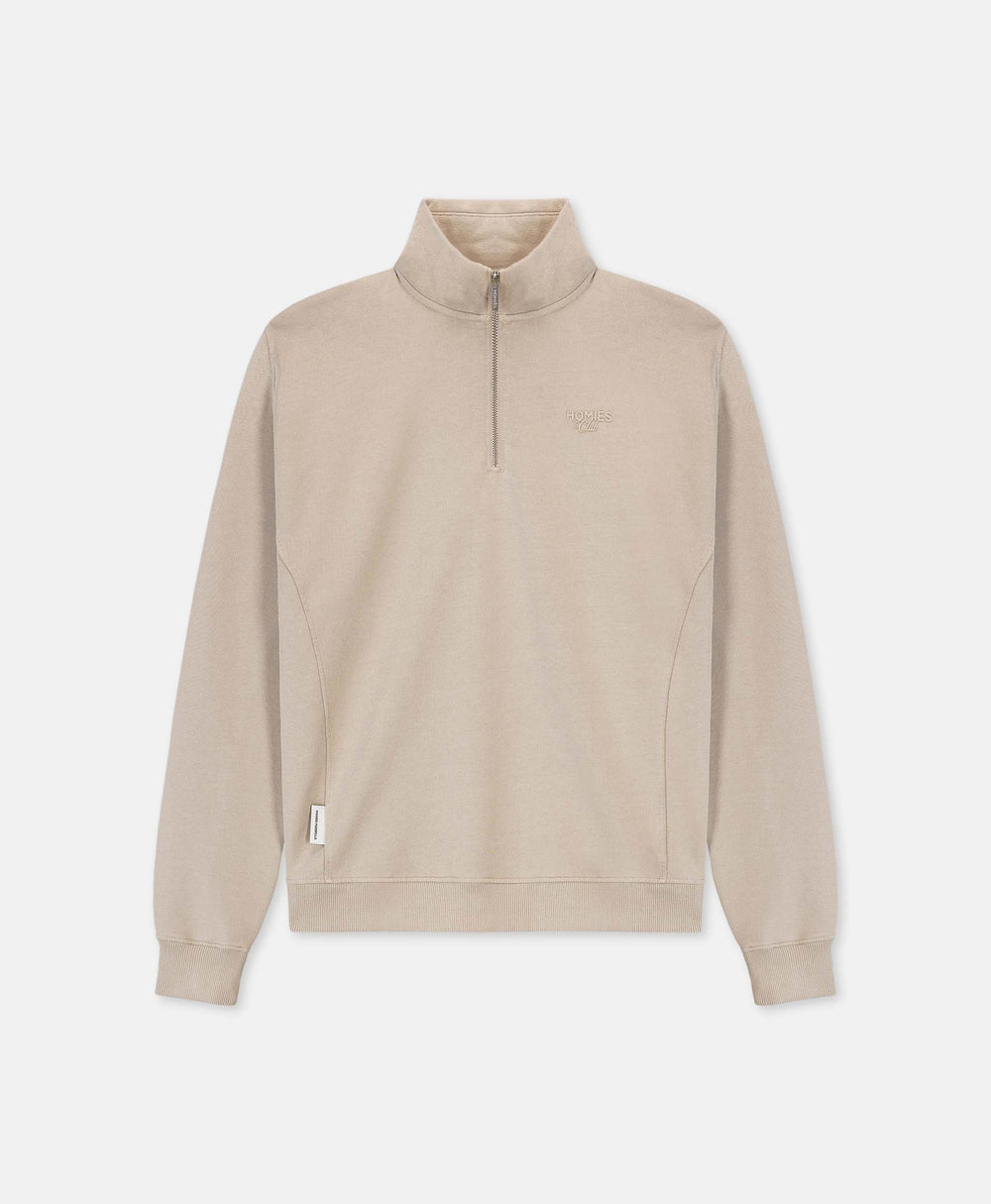 HOMIÉS CLUB HALF ZIPPER VINTAGE SAND