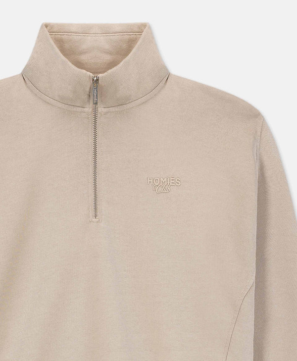 HOMIÉS CLUB HALF ZIPPER VINTAGE SAND