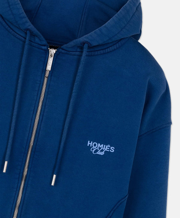 HOMIÉS CLUB ZIPPER HOODIE  NAVY